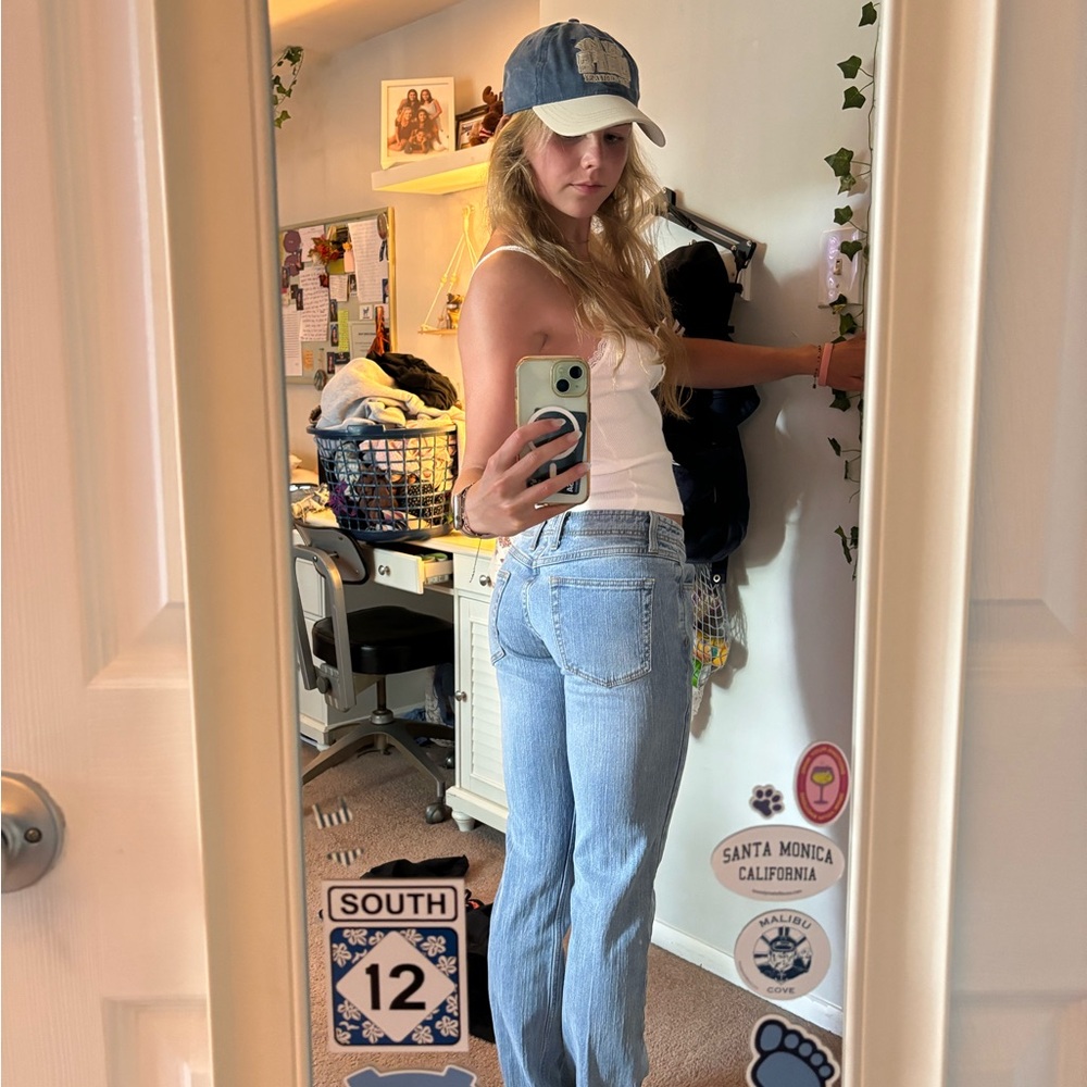 Brandy Melville Blue Straight Leg Jeans